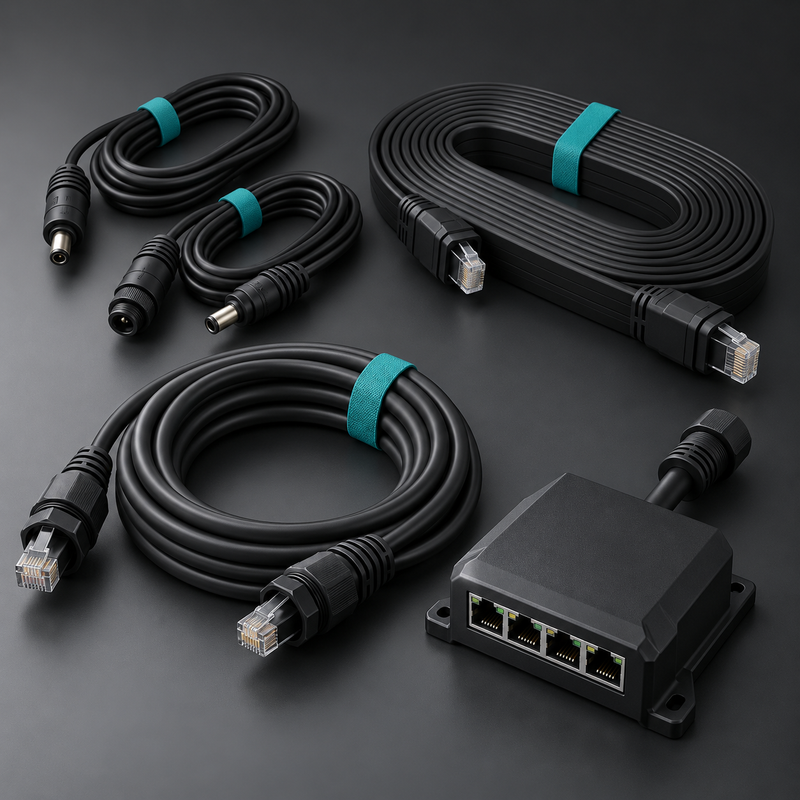 Votsolix weatherproof power and networking cables